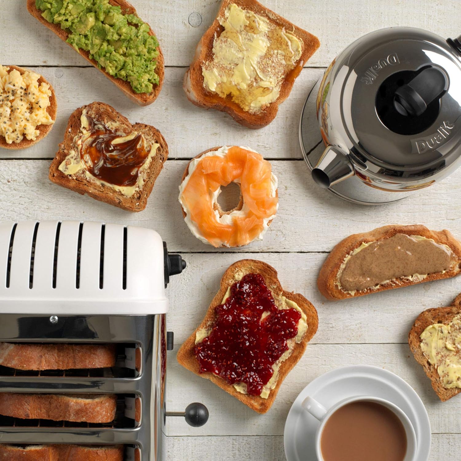 Grille Pain Professionnel Blanc - 4 Tranches - Dualit -