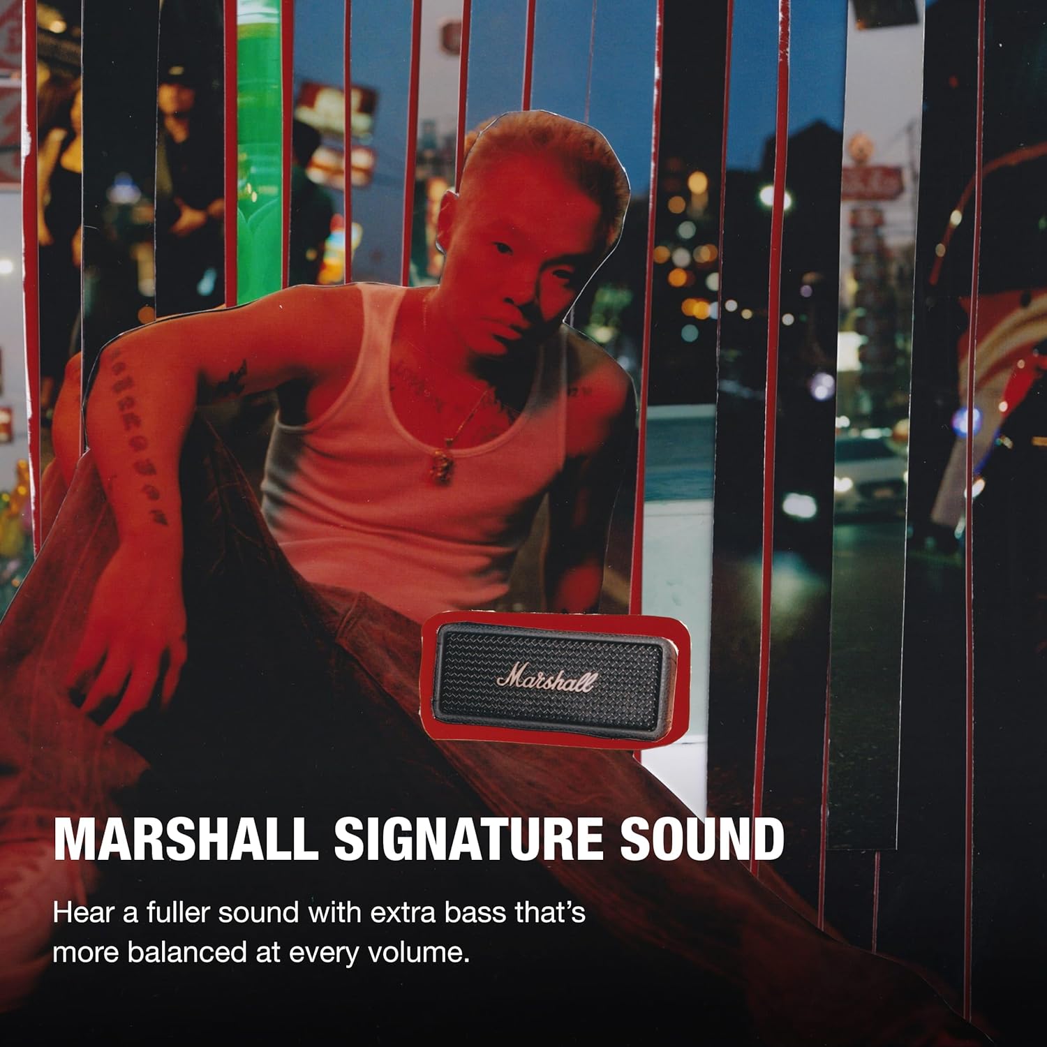 Marshall Emberton III Enceintes Bluetooth Portables, sans Fil, IP67 Résistant à la Poussière et à l'eau, Plus de 32 Heures de Lecture, Charge Rapide - Noir & Laiton