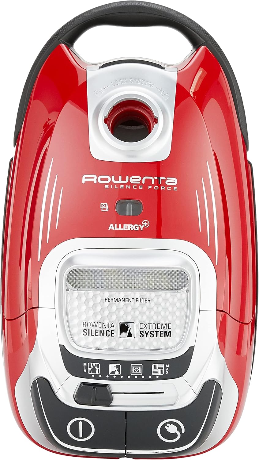Rowenta Silence Force Aspirateur avec Sac Silencieux, Performant, Capacité 4,5 L & Lot de 4 Sacs Hygiène+, Compatibles avec Les aspirateurs traineau Compact Power, Power XXL