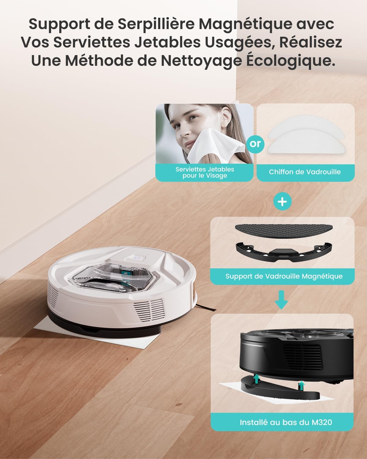 Lefant Aspirateur Robot, Robot Aspirateur 4500Pa Puissance d'Aspiration, Évitement Précis des Obstacles, Anti-Enchevêtrement Idéal pour Les Poils d'animaux, Cheveux et Sols Durs,Contrôle par App/Alexa