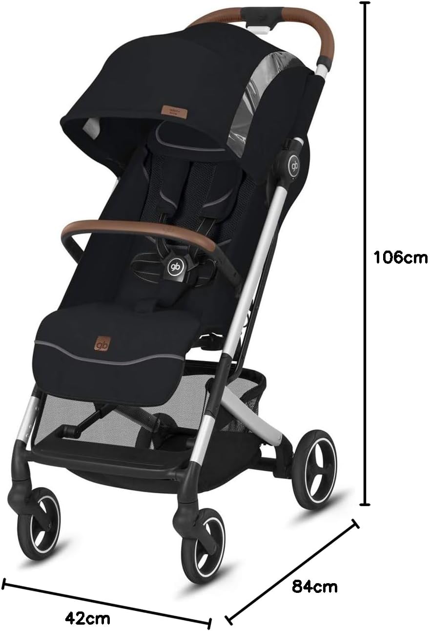 Poussette citadine Qbit + Velvet Black - Good Baby Gold