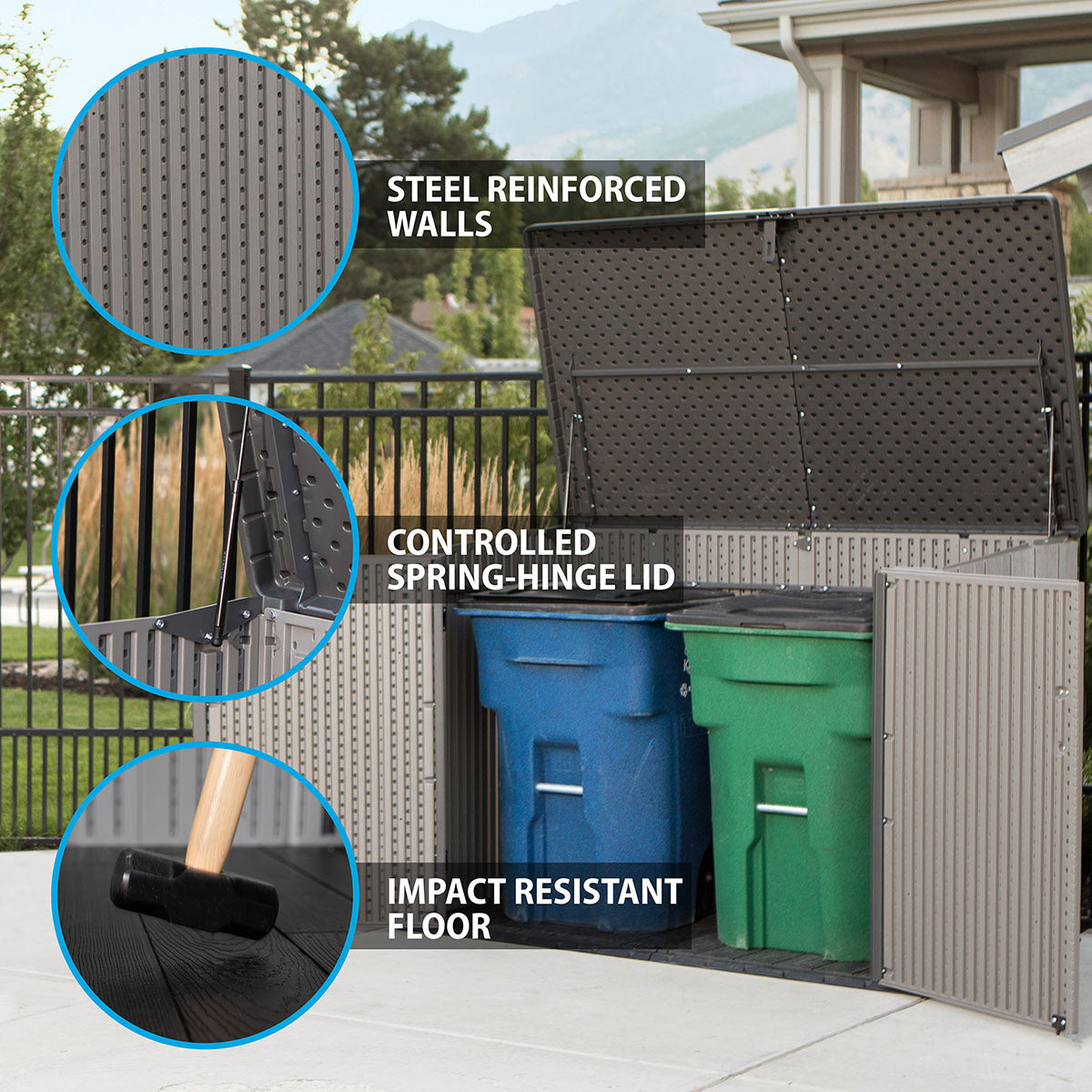 Lifetime 6ft 3′′ x 3ft 6′′ (1.9 x 1.1m) Horizontal 2,407 Litre Storage Shed