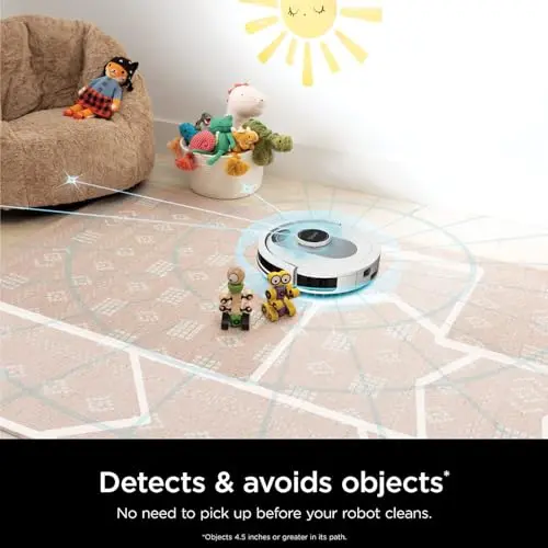 Shark RV1001AE IQ Robot Self-Empty XL, Robot Vacuum with IQ Navigation, Home Mapping, Self-Cleaning Brushroll, Wi-Fi Connected, Works with Alexa, Black