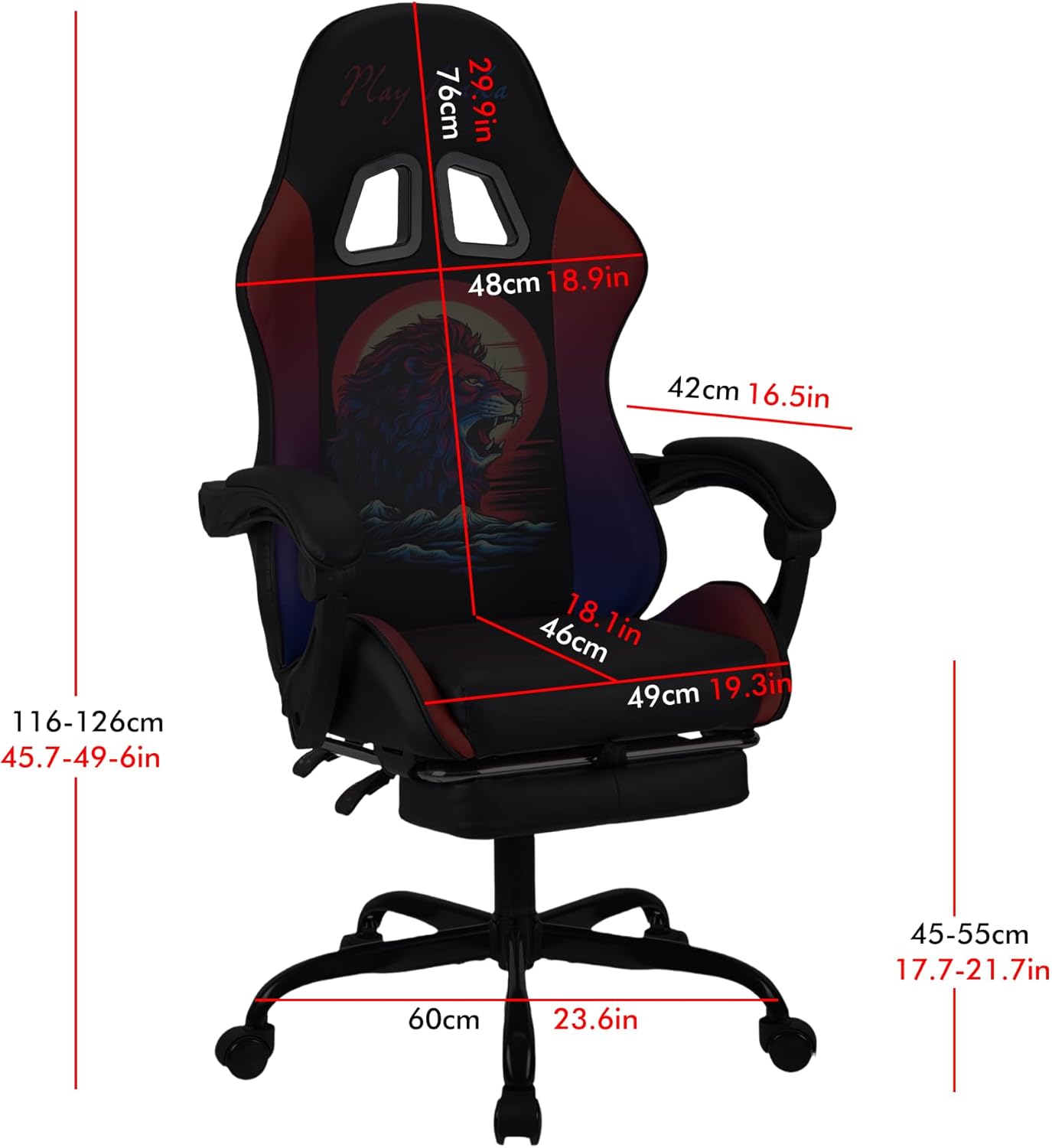 play haha. Chaise de Jeu Chaise de Bureau Chaise pivotante Chaise d'ordinateur Chaise de Travail Chaise de Bureau Chaise Ergonomique Chaise de Course Chaise en Cuir (avec Repose-Pieds)