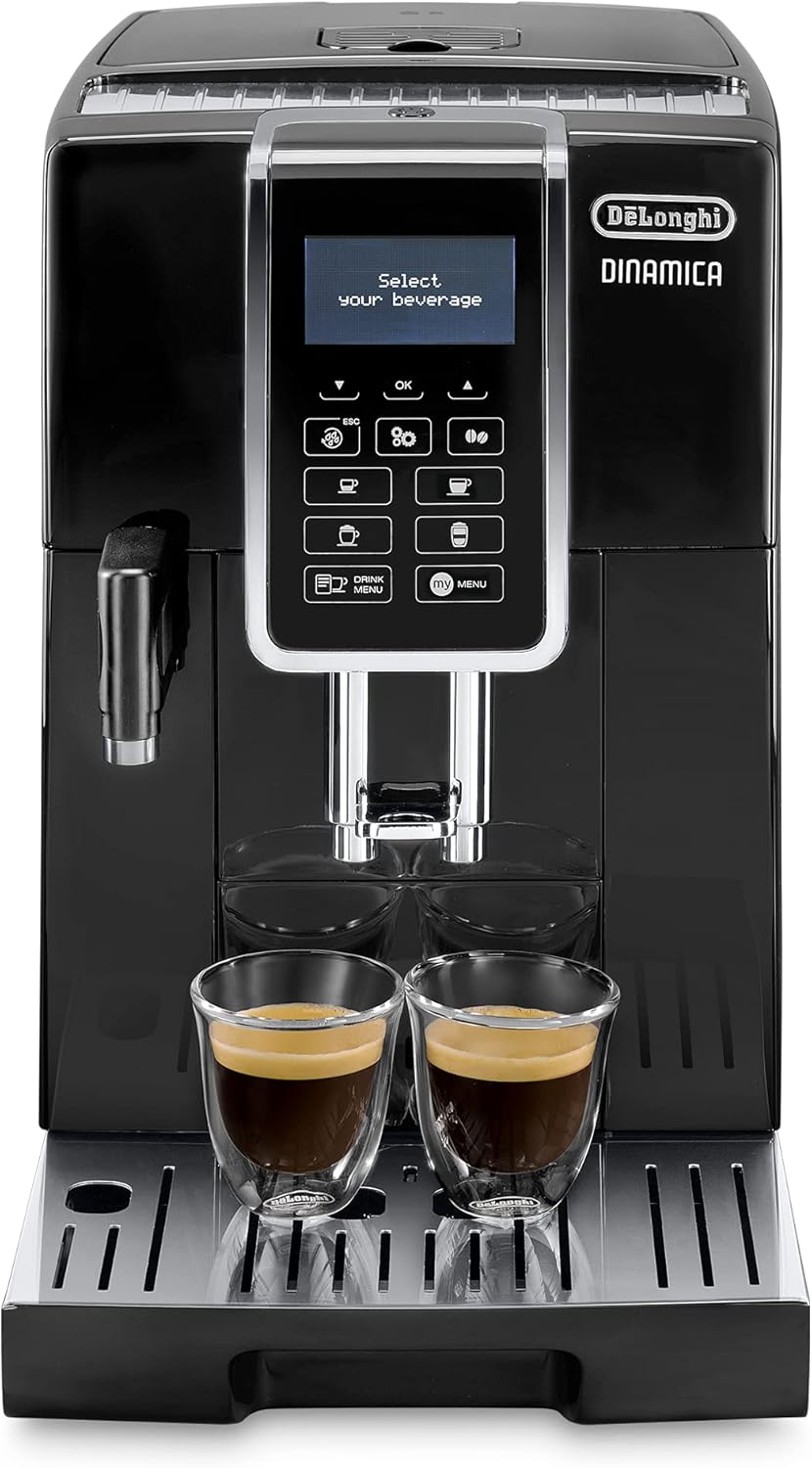 De'Longhi Dinamica Machine a Café Grain ECAM350.55.B Cappuccino et Expresso, 1.8L, Noir