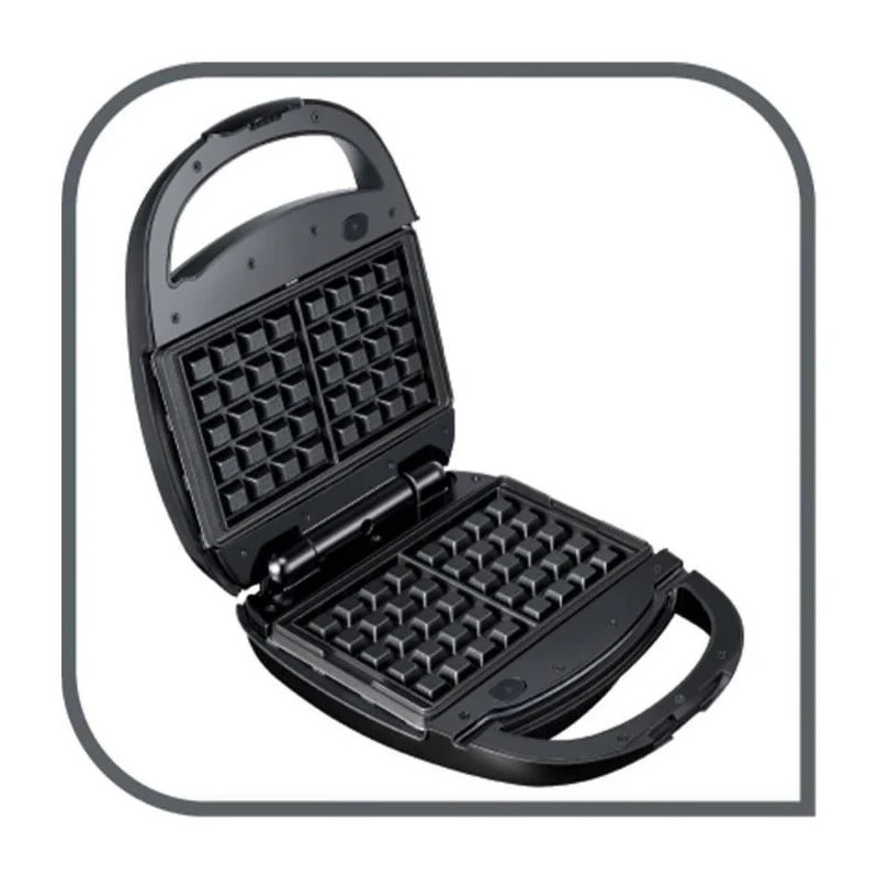 Croque Gaufre, Jeux De Plaque Inclus, Indicateur Lumineux, Loquet Poignée, Rangement Vertical Snack Time Happiness Sw3411 Tefal