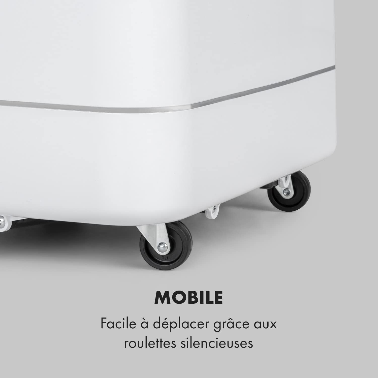 Klarstein Climatiseur Mobile Silencieux, Climatiseur 3 en 1, Mode Nuit, Déshumidificateur, Ventilateur, Mini Climatisation à Faible Conso, Evacuation, Clim Portable, Puissante, 12000 BTU, Climatiseurs