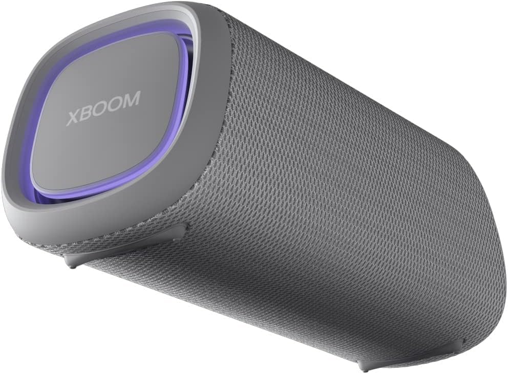 LG, Enceinte Bluetooth puissante, Portable, Enceinte Bluetooth Lumineuse, XBOOM 360°, Éclairage Personnalisable, Jusqu'à 24h d'autonomie, Enceinte Bluetooth Design, DXO2T