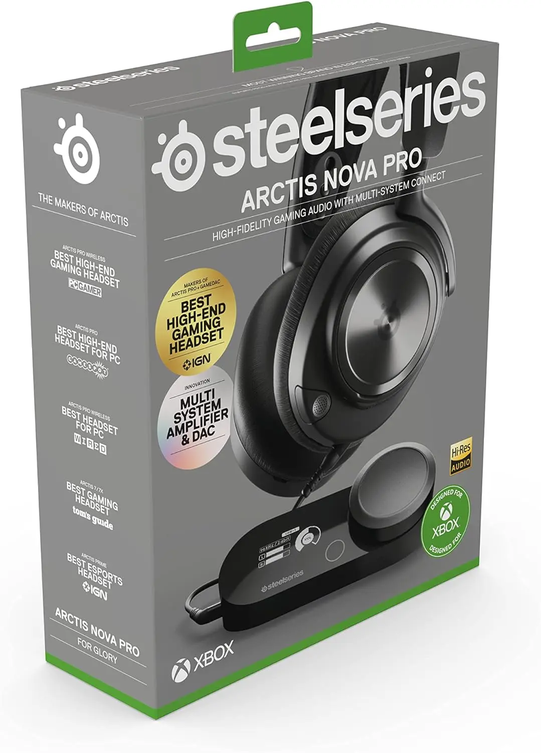 SteelSeries Arctis Nova Pro Wireless Xbox Multi-System Gaming Headset - Premium Hi-Fi Drivers - Active Noise Cancellation Infinity Power System - Stealth Mic - Xbox, PC, PS5, PS4, Switch, Mobile