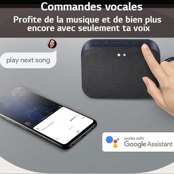 LG, Enceinte Bluetooth puissante, Portable, Enceinte Bluetooth Lumineuse, XBOOM 360°, Éclairage Personnalisable, Jusqu'à 24h d'autonomie, Enceinte Bluetooth Design, DXO2T