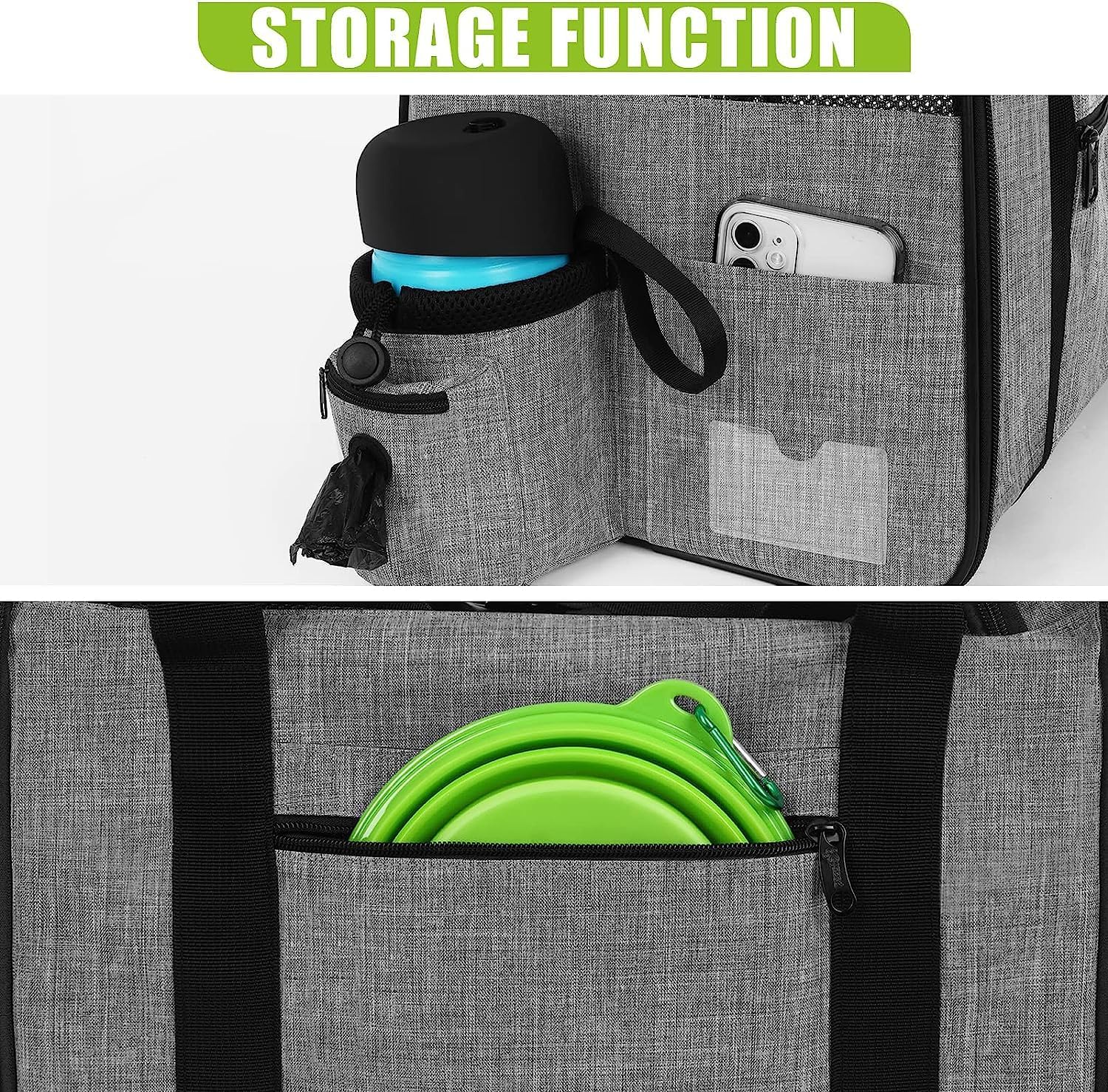 Pecute Sac de Transport pour Animal Domestique, Tissu en Maille Respirant, Convient pour Les Voyages, utilisé pour Chien, Les Chats et Les Chiots de Moins de 6 kg