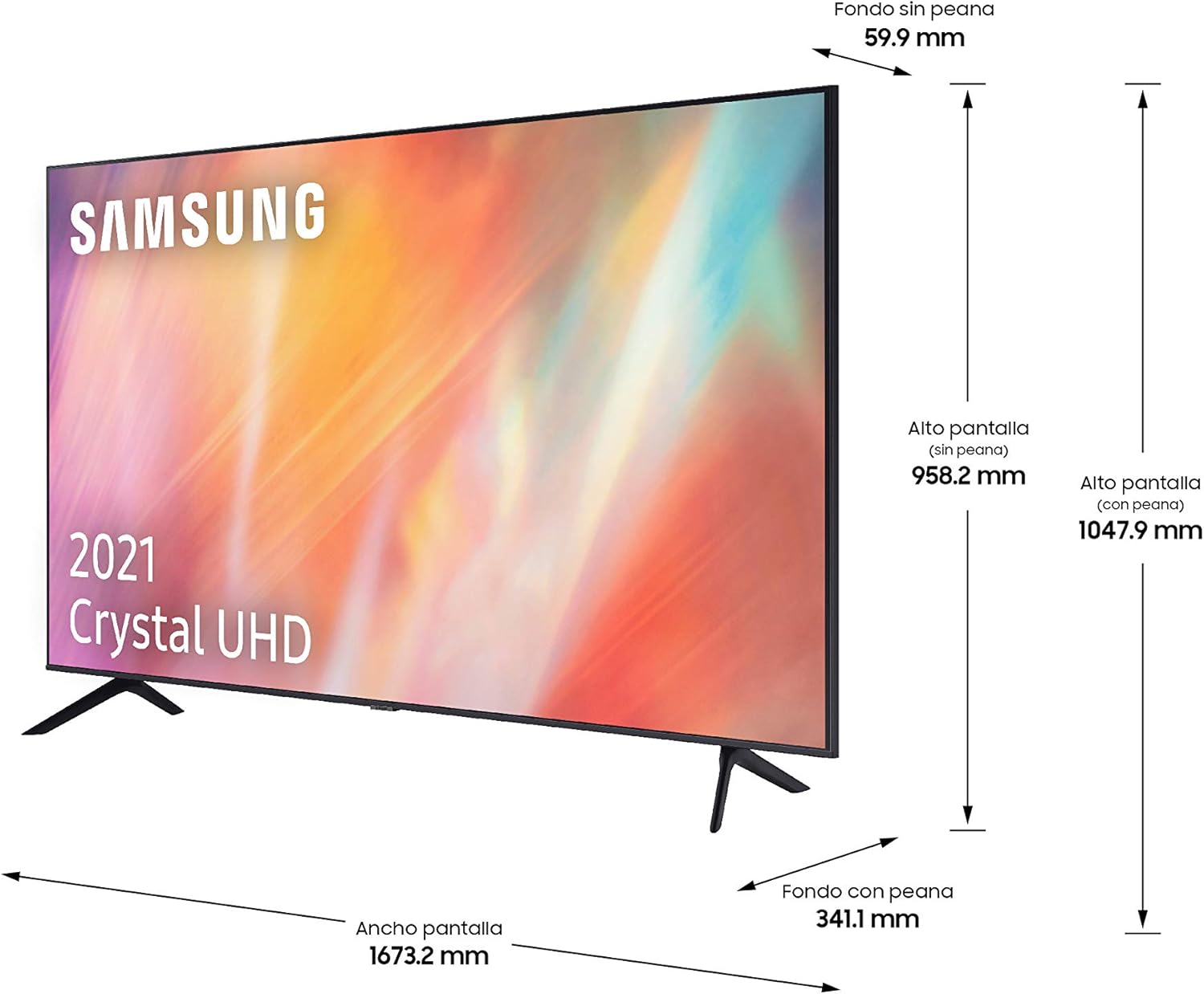 SAMSUNG 75AU7105 4K UHD 2021 75 pouces Smart TV