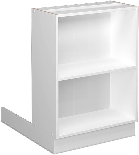 Vicco Meuble pour Four Fame-Line, Blanc Haute Brillance/Blanc, 60 cm avec étagères Ouvertes