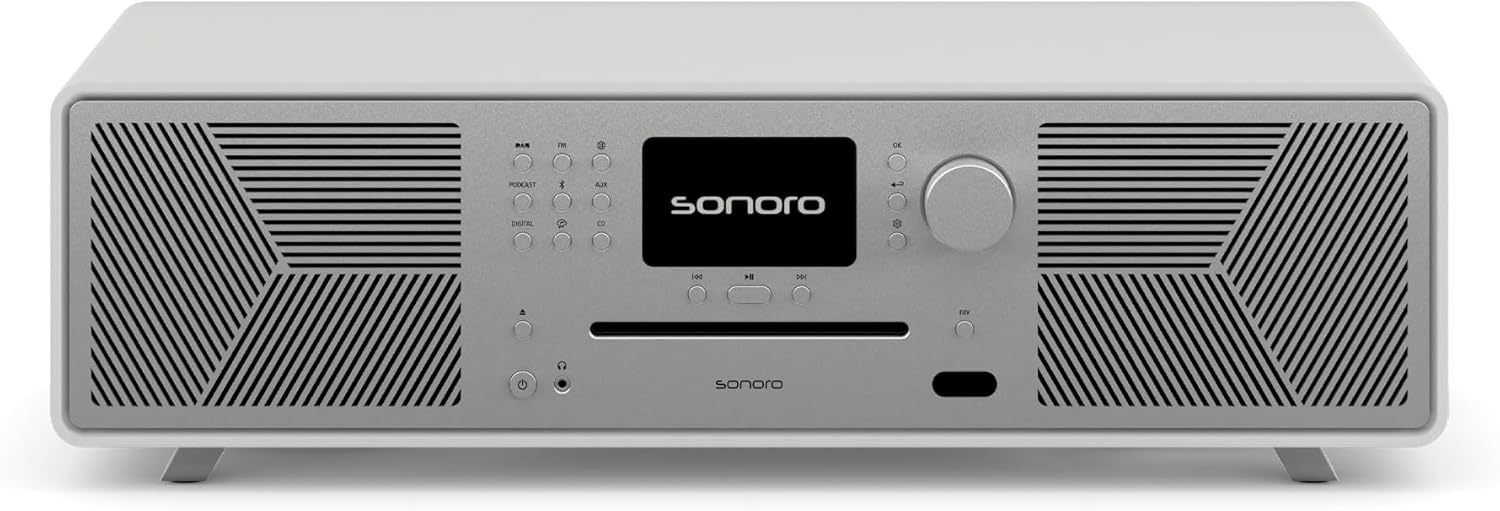 sonoro MEISTERSTÜCK (Gen.2) Chaîne Hi-FI (Airplay, Chromecast, Spotify, Tidal, FM, Dab+, USB) Noyer
