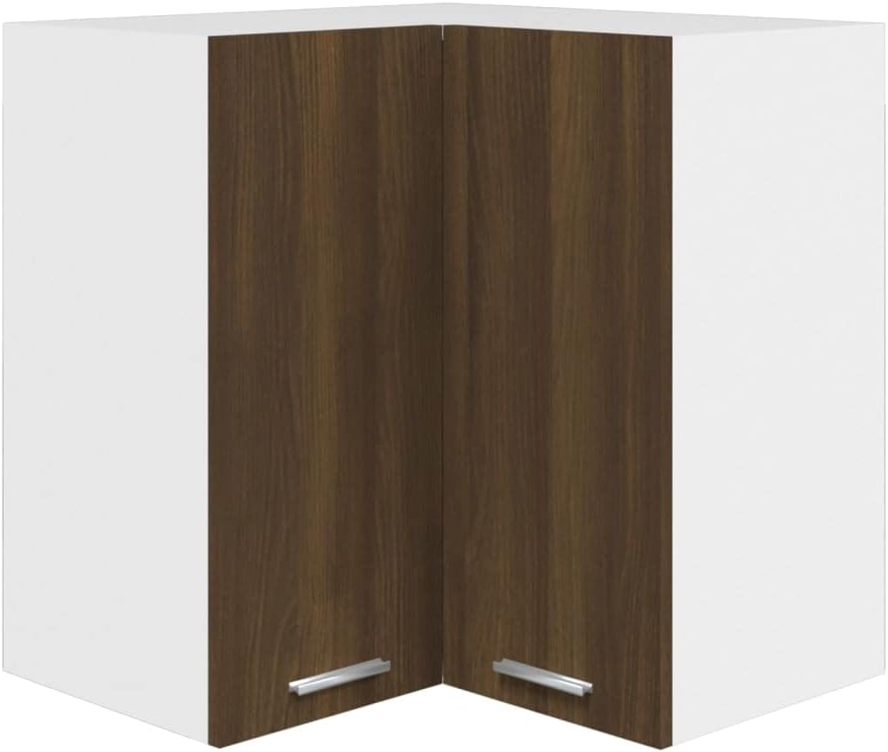 vidaXL Armoire à Micro-Ondes Placard Armoire de Rangement Meubles de Cuisine avec 4 Etagères Intérieur Maison Gris Béton 60x57x207 cm Aggloméré