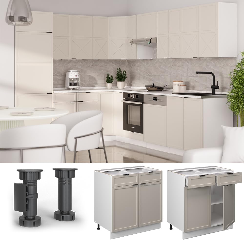 Vicco Meuble pour Four Fame-Line, Blanc Haute Brillance/Blanc, 60 cm avec étagères Ouvertes