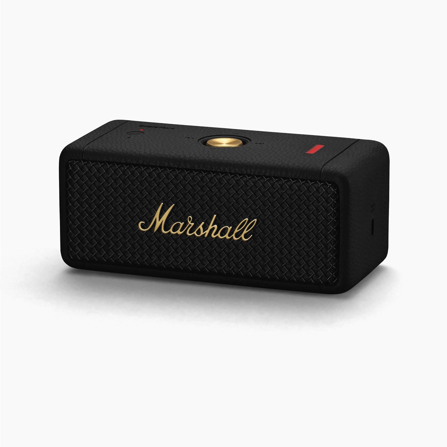 Marshall Emberton III Enceintes Bluetooth Portables, sans Fil, IP67 Résistant à la Poussière et à l'eau, Plus de 32 Heures de Lecture, Charge Rapide - Noir & Laiton