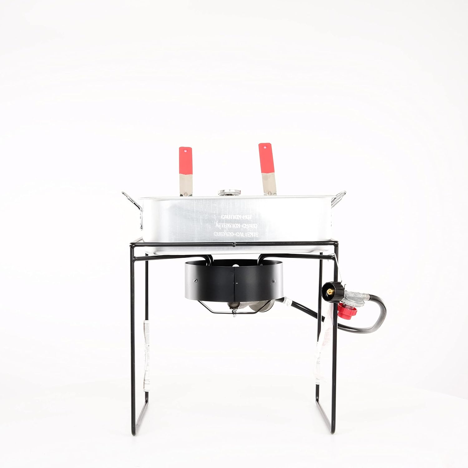 King Kooker 1618A Cuisinière d'extérieur portable au propane avec poêle à frire en aluminium Argenté Taille XL 40,6 cm