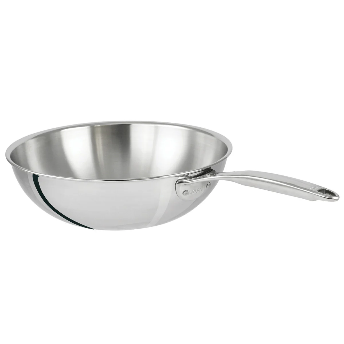 Wok inox Castel'Pro fixe 32cm Cristel
