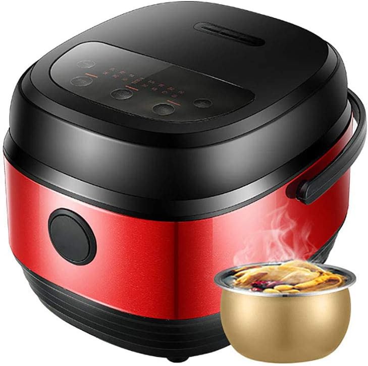 Générique Cuisinière à Riz, cuiseur à Riz Intelligent Mini ustensiles de Cuisine à ménage Multifonction 5L, Aluminium antiadhésif Facile à Nettoyer, Affichage LED, Noir, 3L
