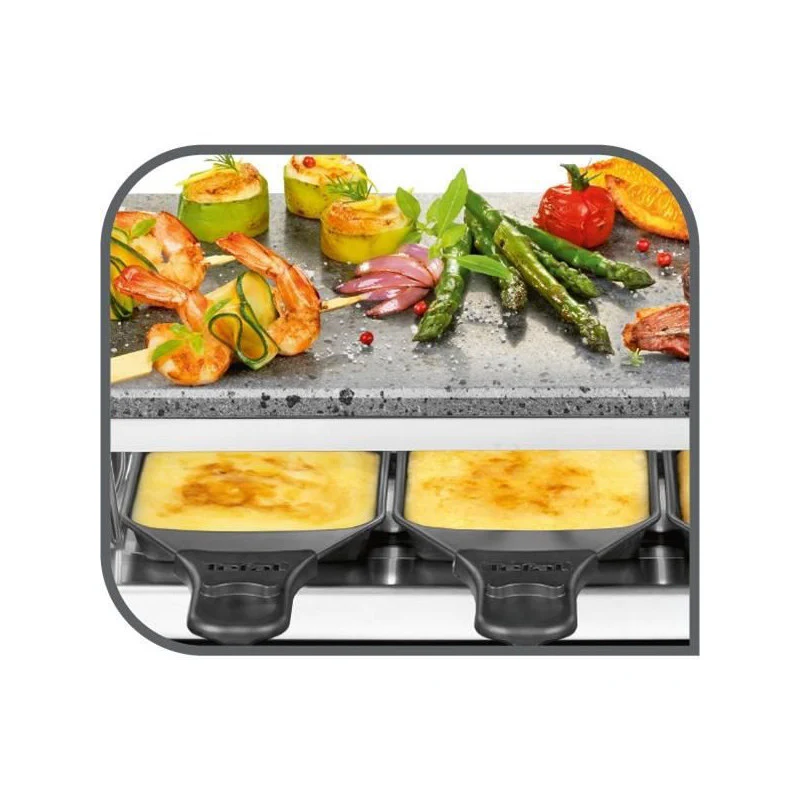 - Raclette Inox Et Design Pr457b12 Tefal