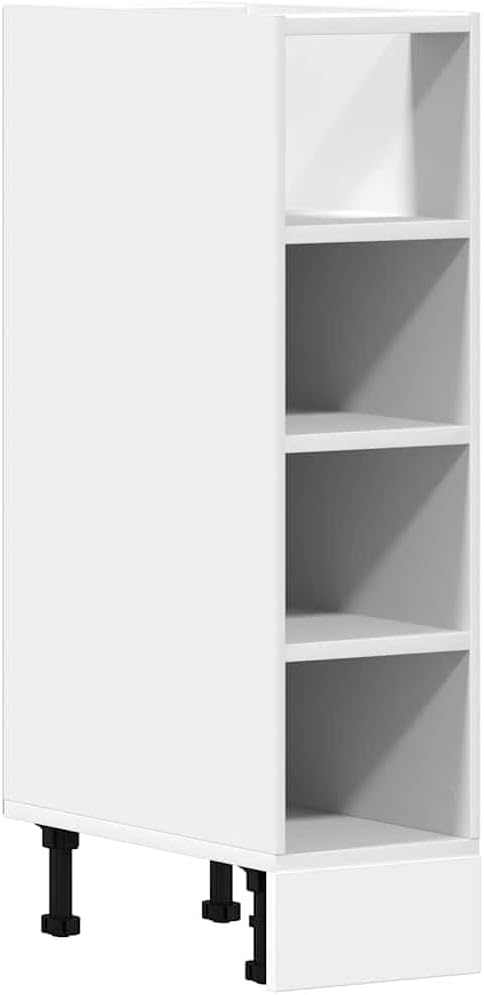 vidaXL Armoire à Micro-Ondes Placard Armoire de Rangement Meubles de Cuisine avec 4 Etagères Intérieur Maison Gris Béton 60x57x207 cm Aggloméré