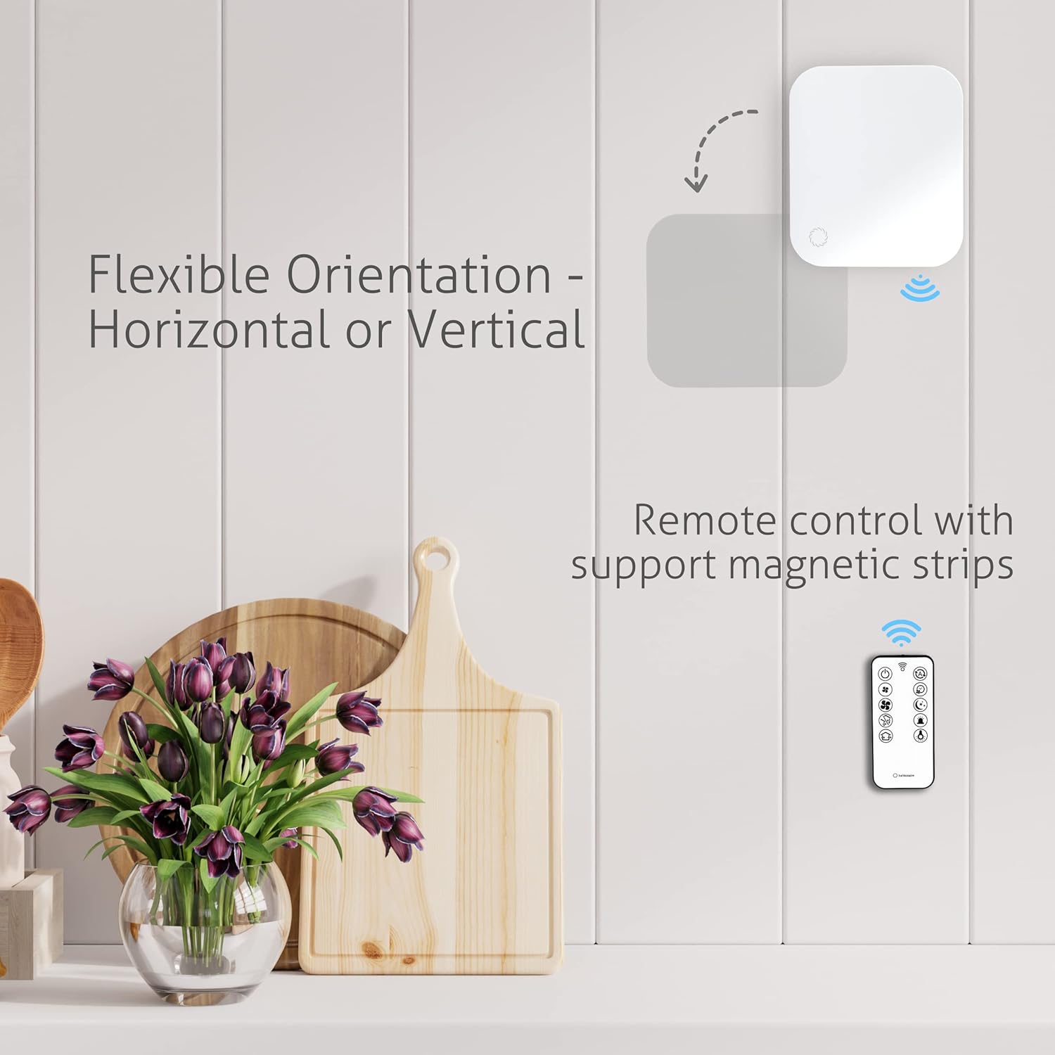 Turbionaire Trend HRV Unite de VMC Décentralisée, Récupérateur de Chaleur Céramique, Capteur d'Humidité, Télécommande, Minuterie, 8 Vitesses, Flux d'Air Réversible, 100 mm, Blanc, Silenciuse