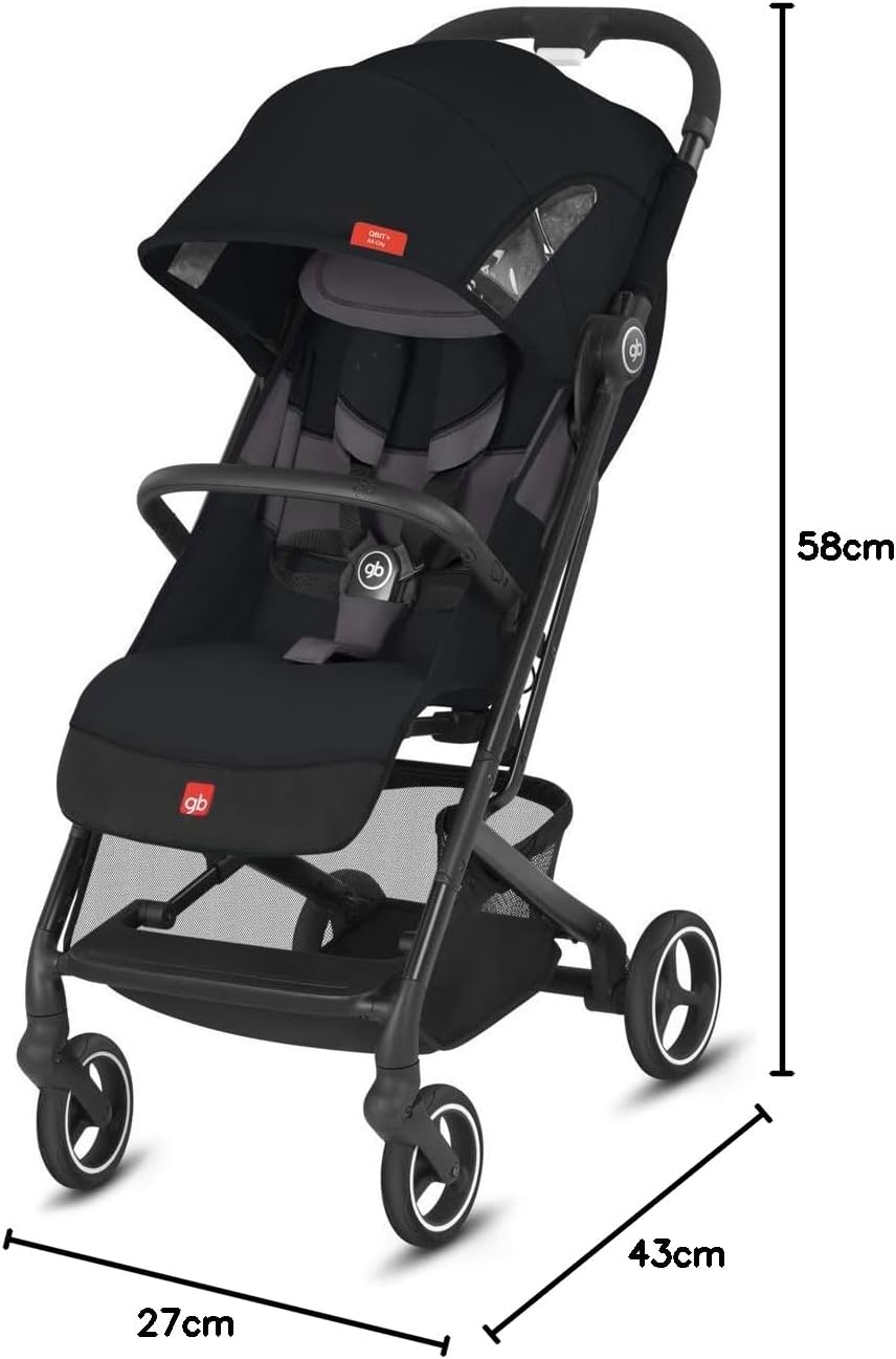 Poussette citadine Qbit + Velvet Black - Good Baby Gold