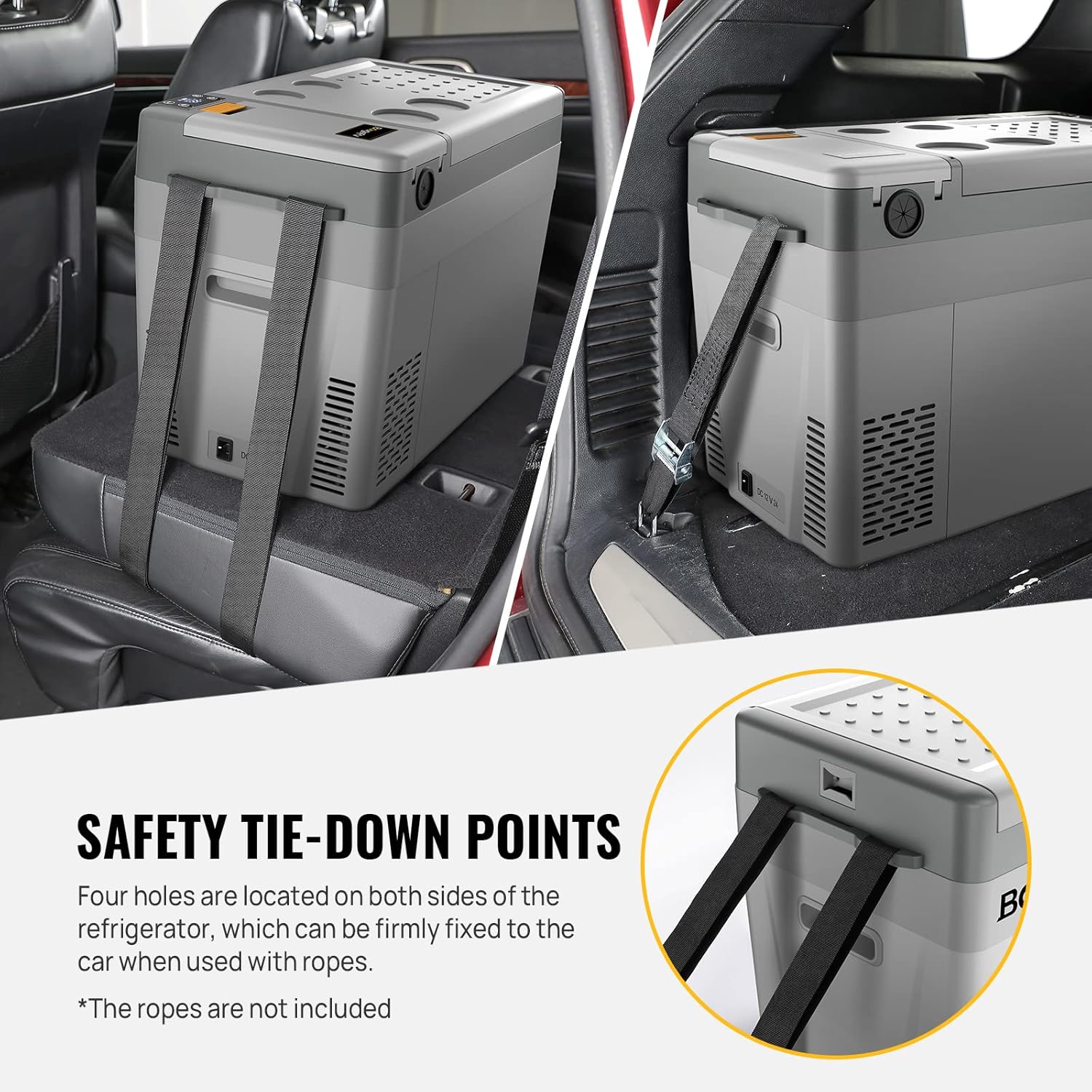 BougeRV CRPRO Glacière à Compression, Frigo Voiture 20 litres(-22℃~10℃), 12/24V DC &110-240V AC Glaciere Voiture, Frigo Compression 12v, pour voiture, camping, voyage