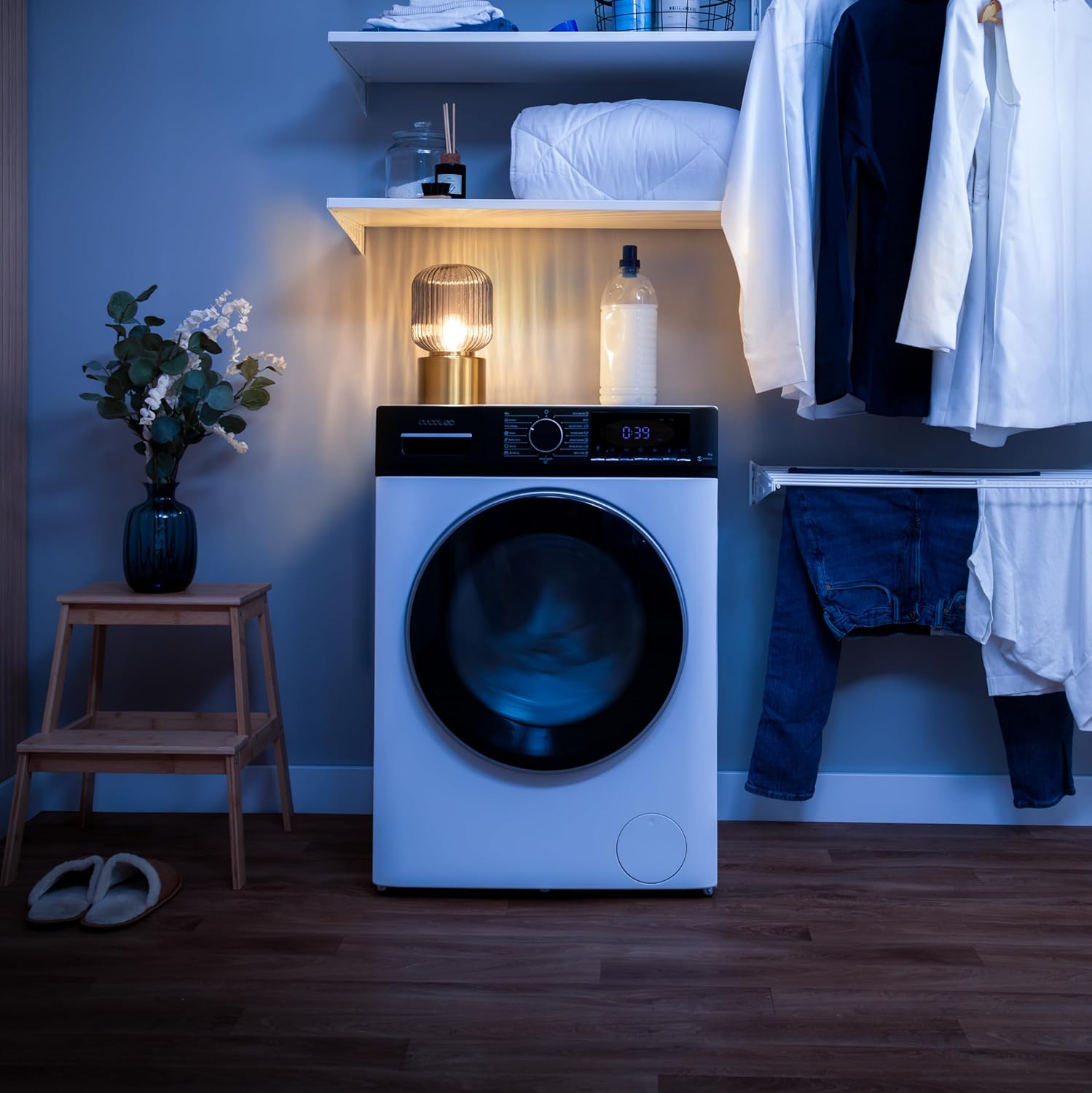 Cecotec Lave-linge 10Kg Bolero DressCode 10610 Inverter Steel A. Chargement Frontale, 1400 RPM, Steam Max, Motor Inverter Plus, 15 Programmes, OnSmart, Stop&Go, Caoutchouc Antibactérien, Drum Clean