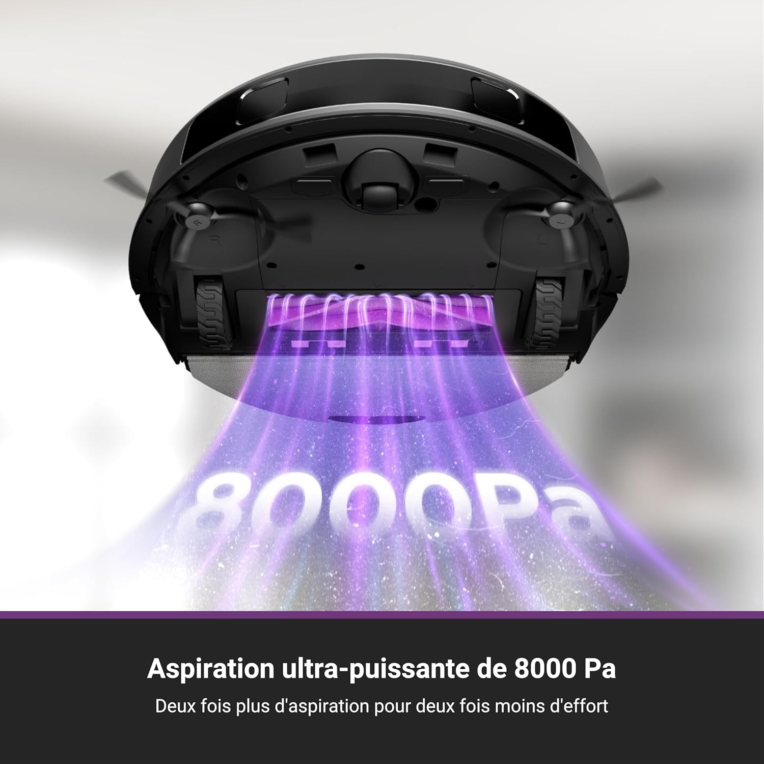 Eureka E20 Plus Aspirateur Robot de 8000 Pa avec Station de Vidange Automatique sans Sac, Robot Aspirateur Laveur Anti Enchevêtrement, Évitement d'Obstacles 3D, Autonomie de 180 Minutes, DuoDetect AI