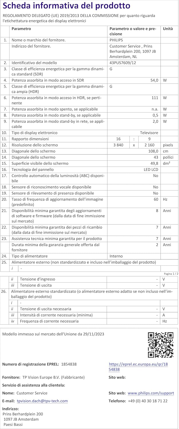 Philips 50PUS7609 Smart TV LED 4K - Écran 50 Pouces avec Plate-Forme Pixel Precise Ultra HD Titan OS et Son Dolby Atmos, Fonctionne avec Alexa et l’Assistant Vocal Google - Gris Anthracite