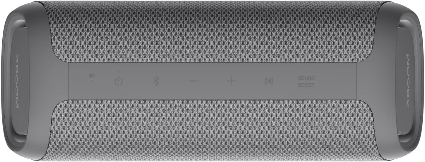 LG, Enceinte Bluetooth puissante, Portable, Enceinte Bluetooth Lumineuse, XBOOM 360°, Éclairage Personnalisable, Jusqu'à 24h d'autonomie, Enceinte Bluetooth Design, DXO2T