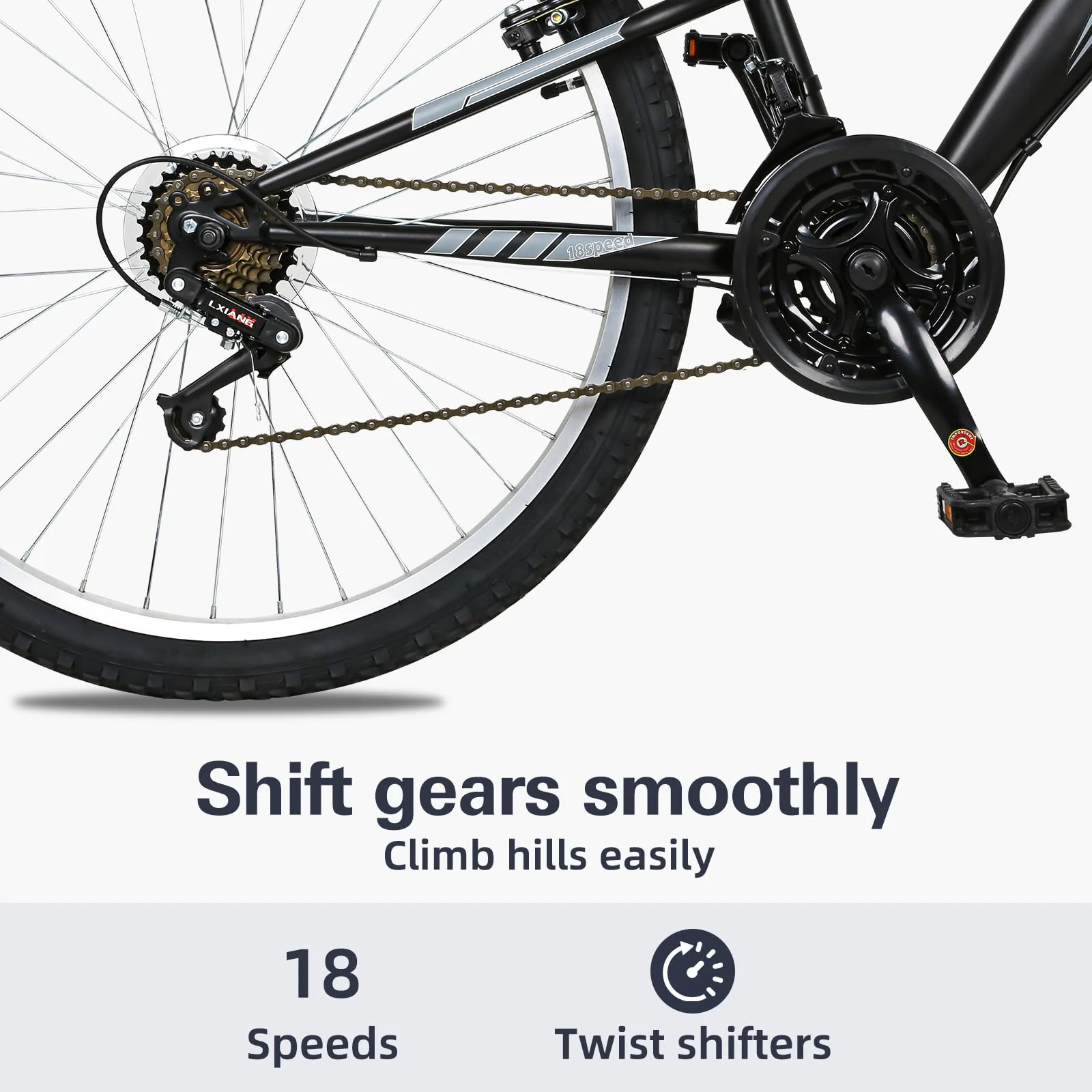 WEIZE Mountain Outdoor Cycling Bike with Suspension Fork