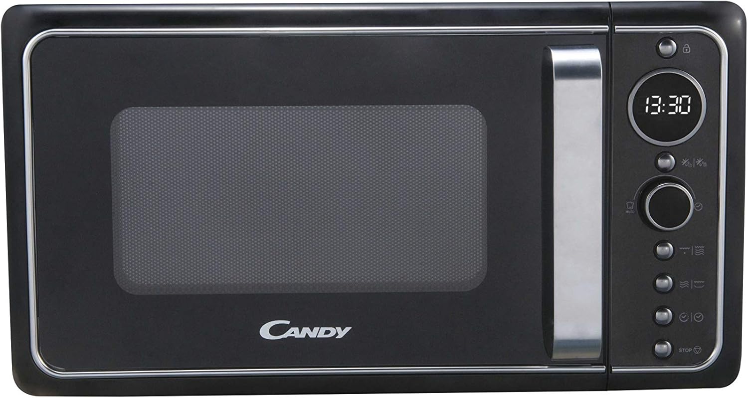 Candy DIVOG25CC Micro-ondes Gril quartz, Puissant 900 W + Gril 1000W, 25L, Programmateur digital, 6 Niveaux de puissance, Décongelation poids/temps, Fonction silence,Design Retro, Couleur Crème