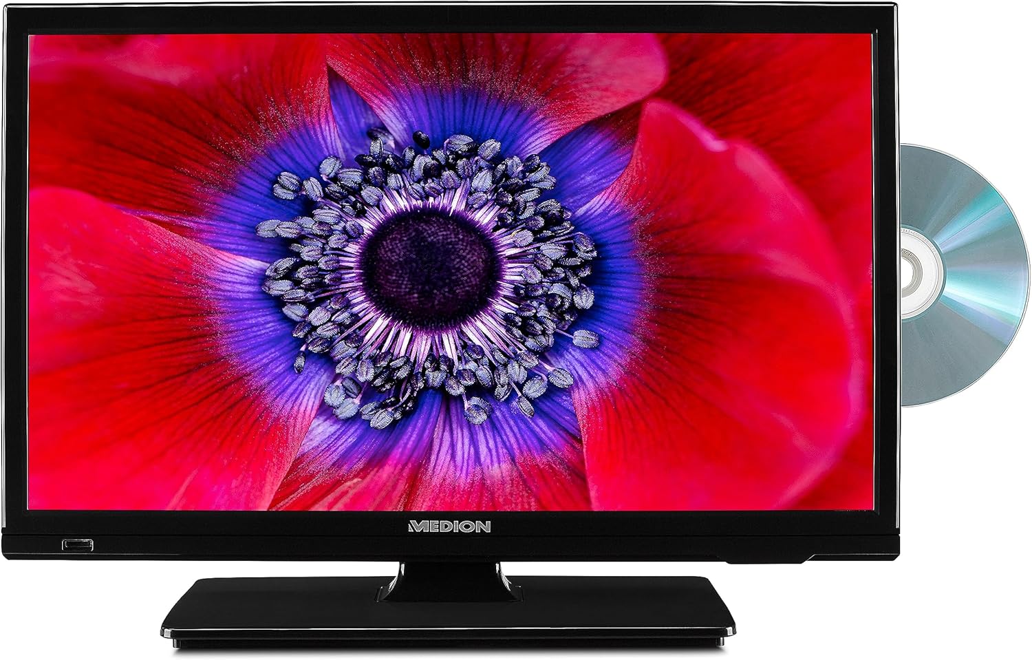 MEDION E14080 (MD 30224) Téléviseur Full HD 100,3 cm (40 Pouces) (Lecteur DVD intégré, récepteur Triple Tuner DVB-T2 DVB-C DVB-S2, 2 x HDMI, VGA, USB, Mediaplayer, CI+)