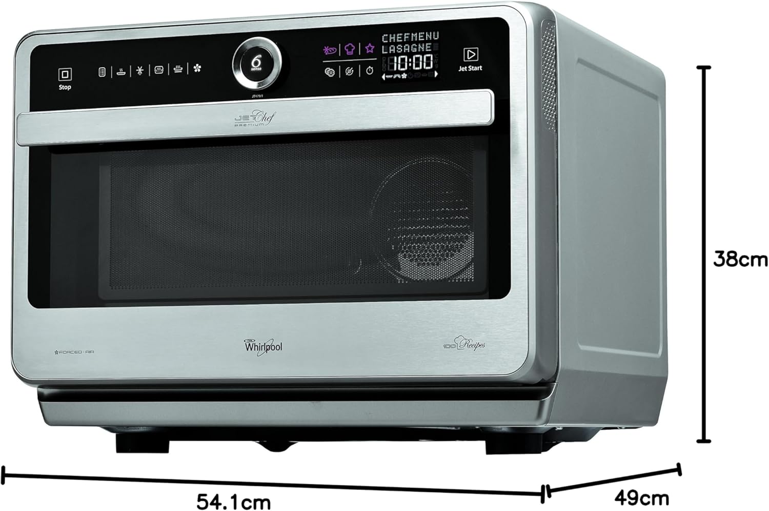 Whirlpool JT479IX Micro-ondes 33 L Noir, Argent