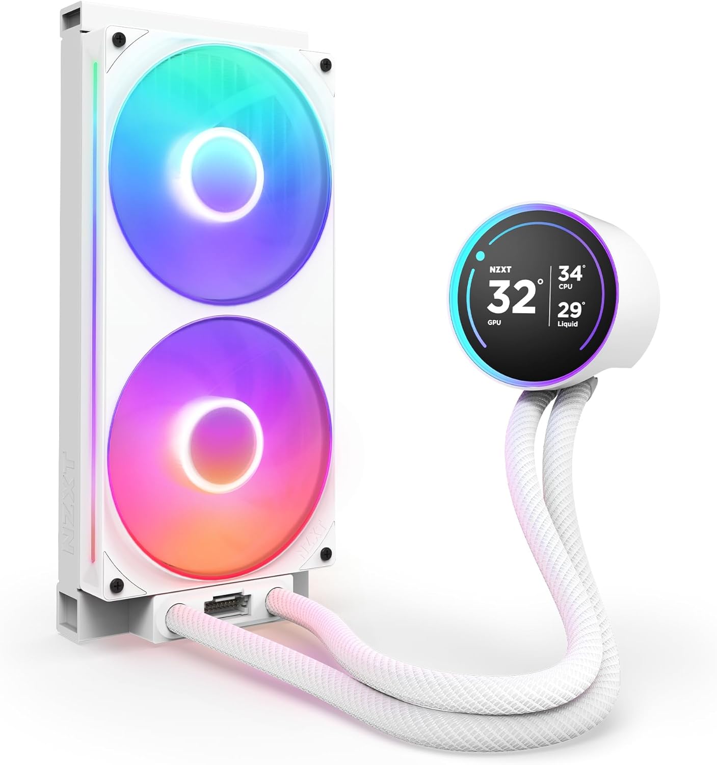 NZXT Kraken Elite 280 RGB - Refroidisseur de liquide CPU AIO - Radiateur 280mm - Ventilateur F280 RGB - IPS LCD 2,72 personnalisable - Turbine Pump - LGA 1700 1200 115X 1851 / AM5 AM4 - Noir