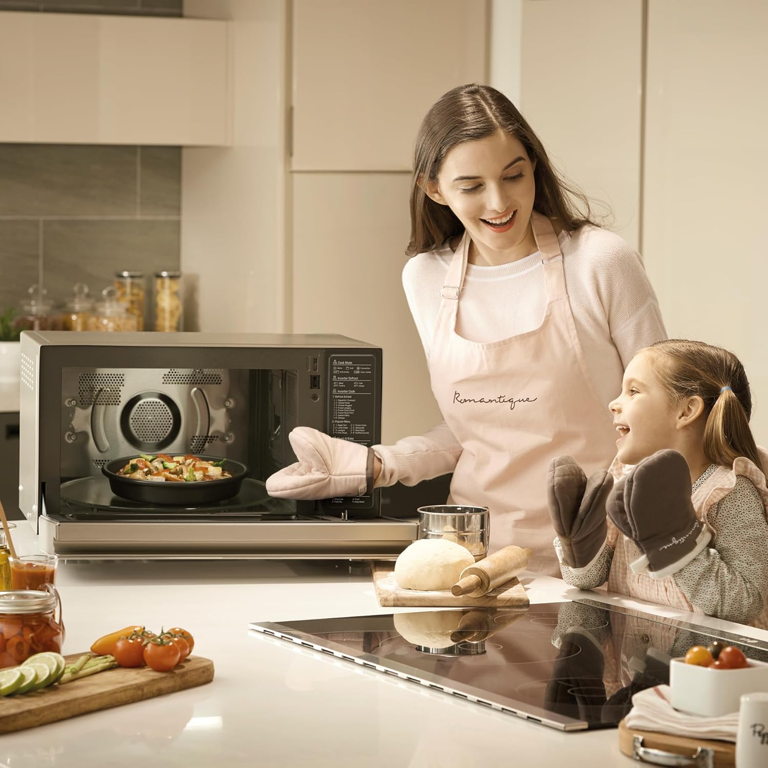LG MJ3965ACS – Four micro-ondes 4 en 1 Smart Inverter, convection maximale de 1 850 W, gril de 950 W, micro-ondes de 1 100 W, capacité de 39 l, en acier inoxydable