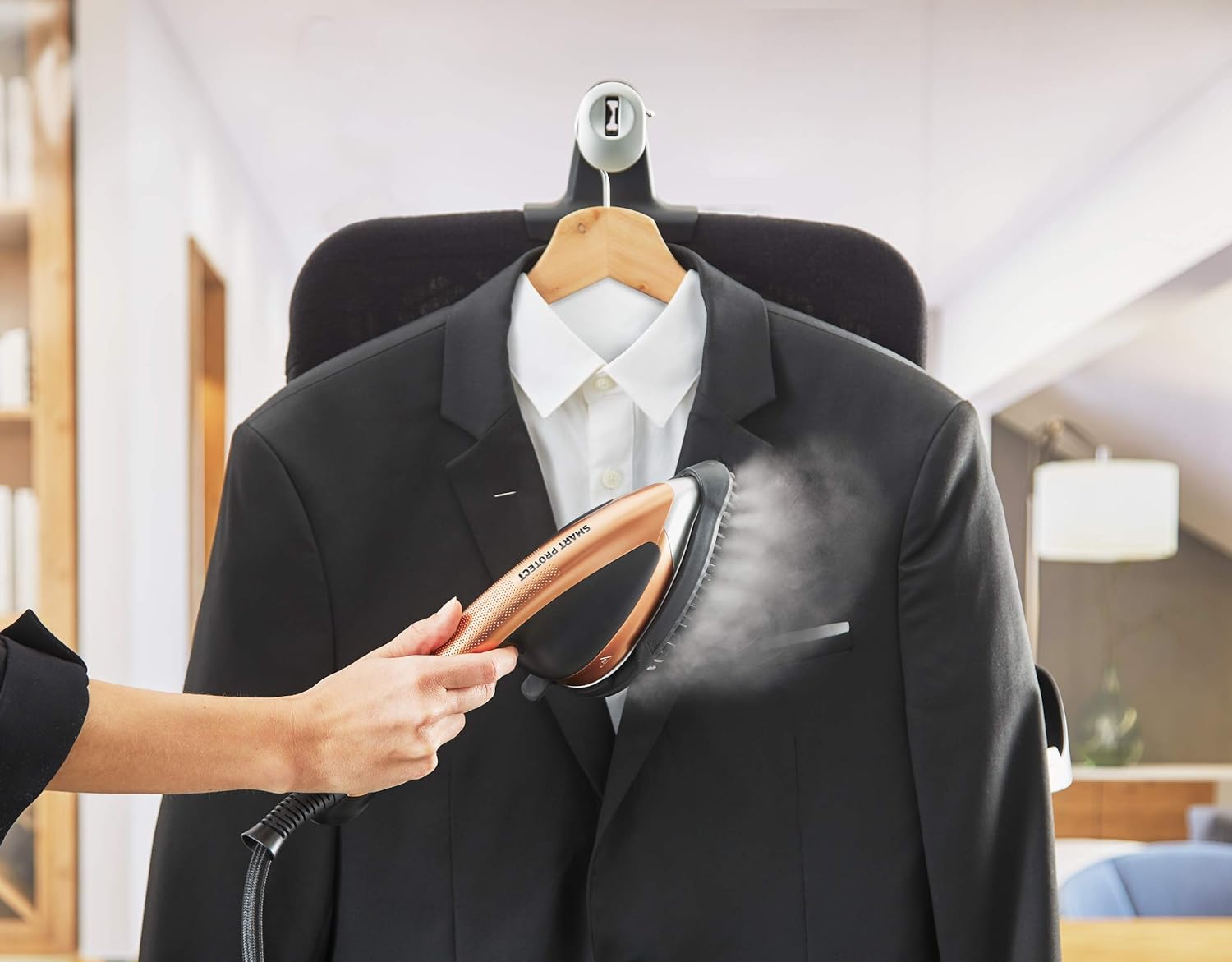 Calor Ixeo Power solution de défroissage tout-en-un, 2170 W, Fer à repasser avec planche Smartboard intégrée 3 positions, Pression d'une centrale vapeur de 5,8 bars, Fabriqué en France QT2020C0