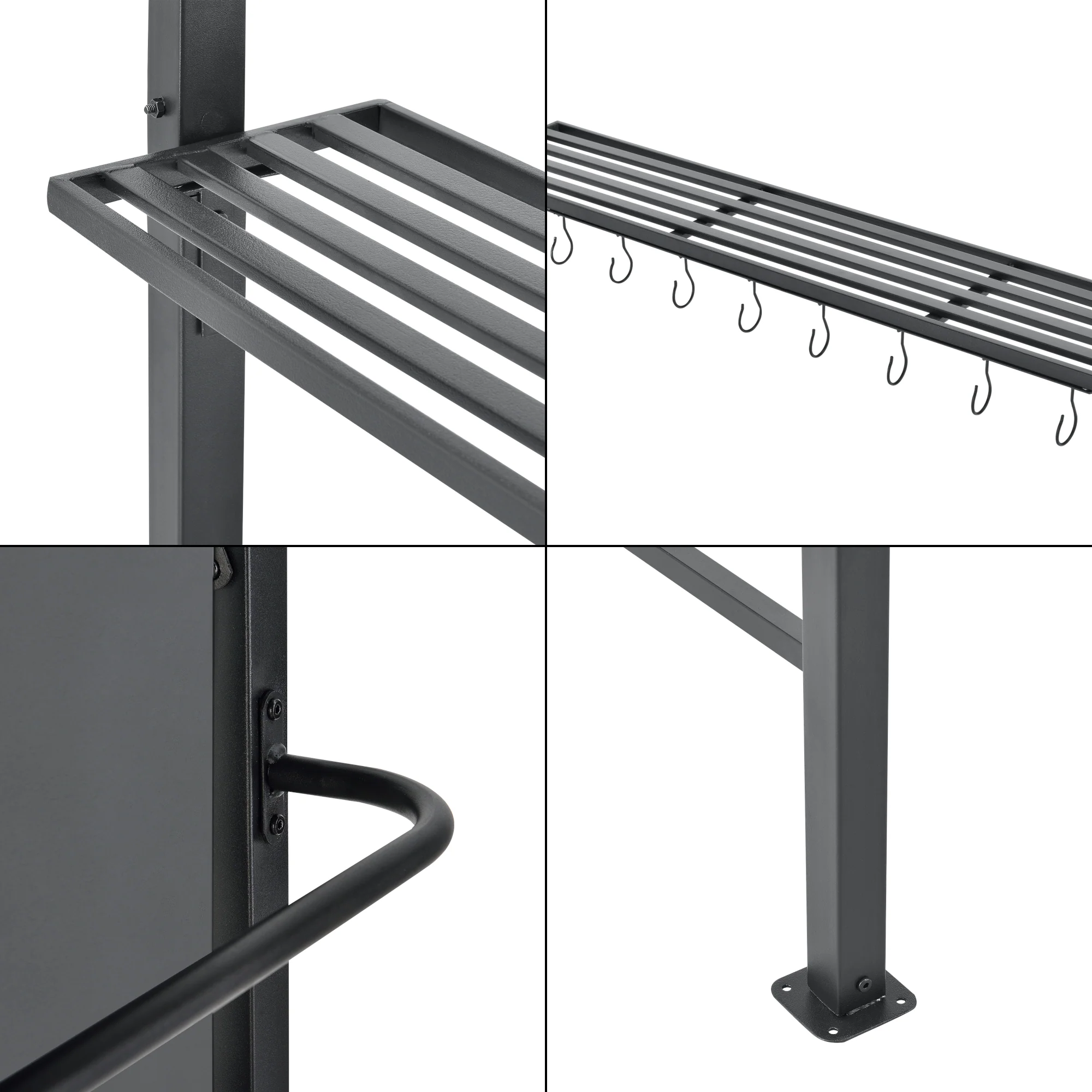 Tonnelle pavillon de barbecue 215 x 220 x 140 cm anthracite gris foncé 03_0008739