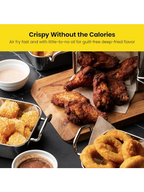 CHEFMAN Multifunctional Digital Air Fryer+ Rotisserie, Dehydrator, Convection Oven, 17 Touch Screen Presets Fry, Roast, Dehydrate, Bake, XL 10L Family Size, Auto Shutoff, Large Easy-View Window, Black