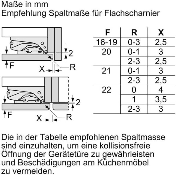 Bosch KIR81AFE0 Serie 6 Réfrigérateur encastrable, 177,5 x 56 cm, 319 L, charnière plate, fabriqué en Allemagne, VitaFresh plus 2 x fraîcheur plus longue, éclairage LED uniforme