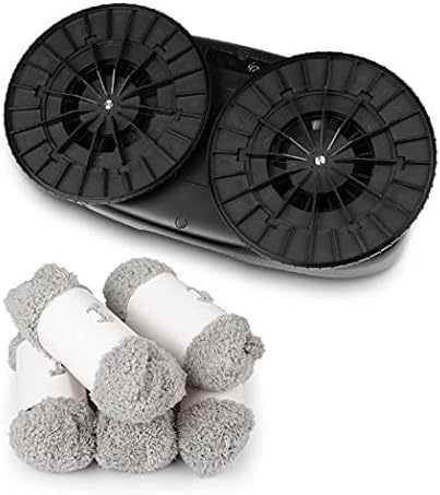 HUTT DDC55 Robot Nettoyeur Vitre, Robot Laveur de Vitre Automatique, Système de Sécurité, Navigation Intelligente, Télécommandé, pour Toutes Les Surfaces Lisses, avec 12 Chiffons