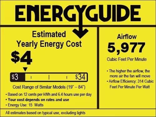 Ovlaim 132cm intérieur extérieur 3 pales hélice Smart ventilateur de plafond, Ventilateur de plafond en bois massif à moteur DC silencieux avect