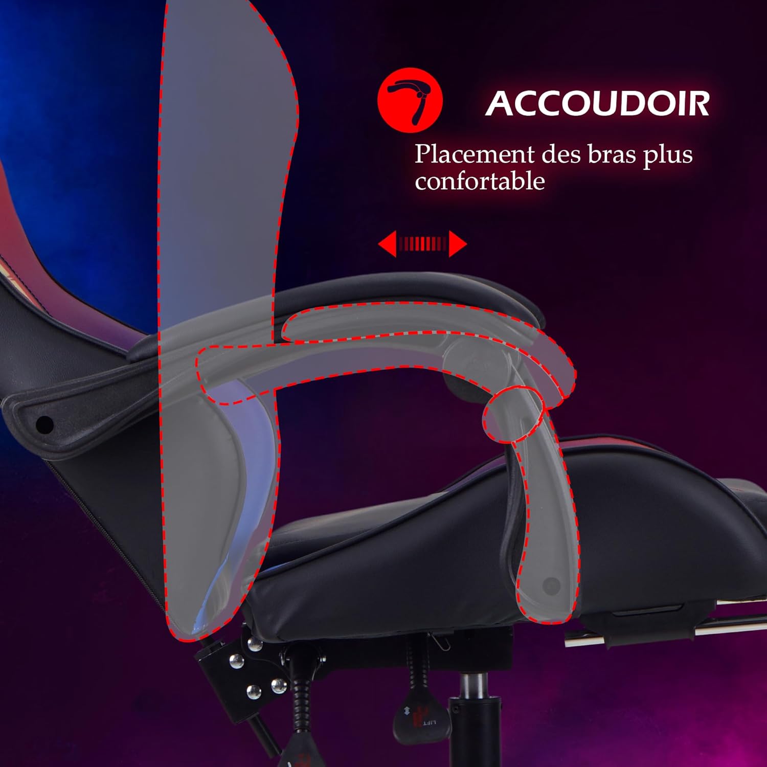play haha. Chaise de Jeu Chaise de Bureau Chaise pivotante Chaise d'ordinateur Chaise de Travail Chaise de Bureau Chaise Ergonomique Chaise de Course Chaise en Cuir (avec Repose-Pieds)