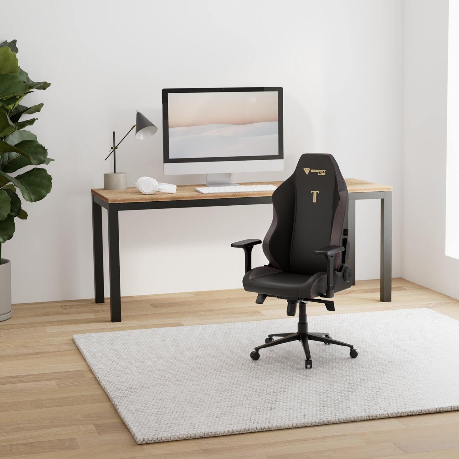 Secretlab Chaise Gaming Titan Evo Black - Ergonomique, Confortable et Inclinable avec Accoudoirs 4D, Appui-Tête Magnétique et Support Lombaire Intégré à 4 Directions - Noir - Similicuir