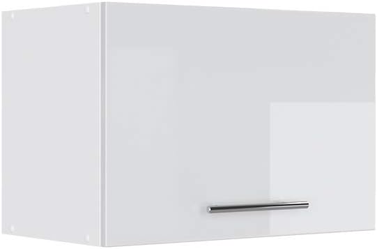 Vicco Meuble pour Four Fame-Line, Blanc Haute Brillance/Blanc, 60 cm avec étagères Ouvertes