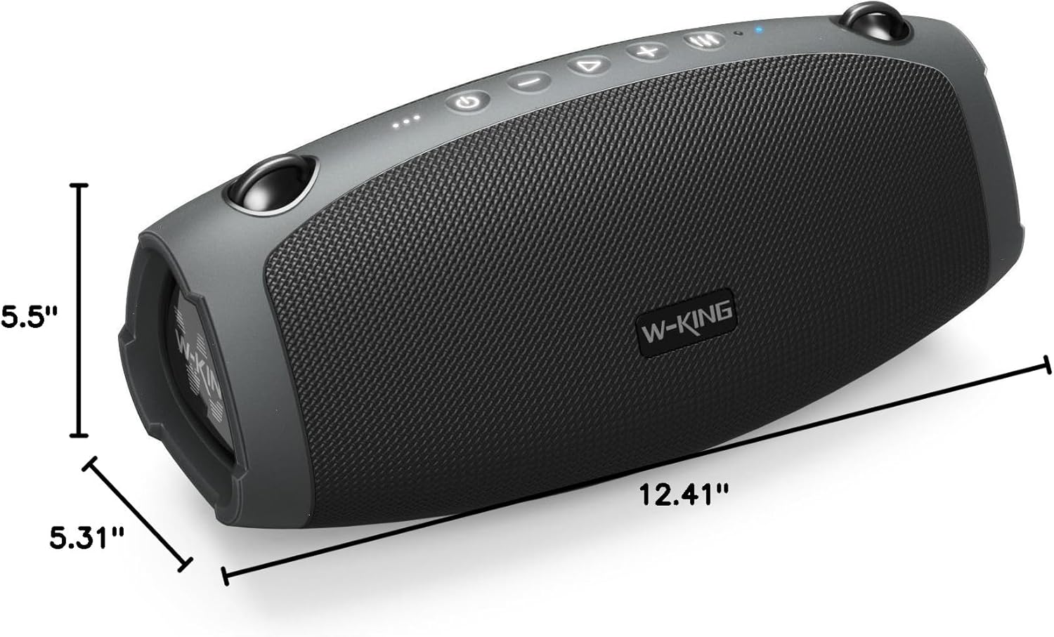W-KING (120W Max)70W Enceinte Bluetooth Puissante, IPX6 Haut-Parleur Chantier Extérieur étanche Bluetooth Speaker,Triple Radiateurs Passifs- Basses Profondes, Power Bank/DSP/EQ/TF/AUX/42H/Ouvreur(X10)