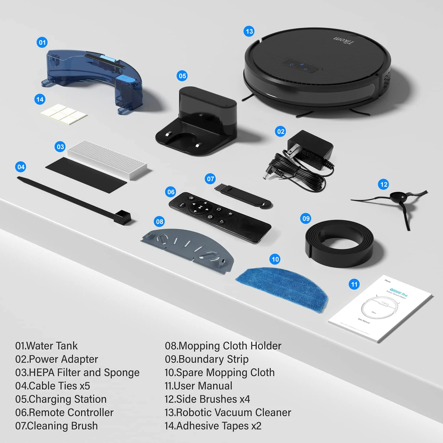 Tikom Robot Vacuum and Mop, G8000 Robot Vacuum Cleaner